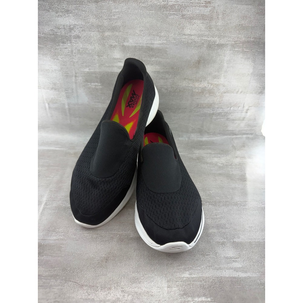Skechers Go Walk 3 Women Sz 10 Black White Slip On Walking Shoes 14148 BKW